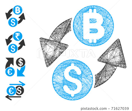 Linear Dollar Bitcoin Exchange Vector Mesh Linear Dollar Bitcoin Exchange Vector Mesh 71627039