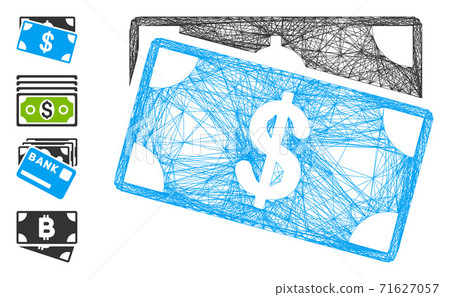 Net Dollar Banknotes Vector Mesh Net Dollar Banknotes Vector Mesh 71627057