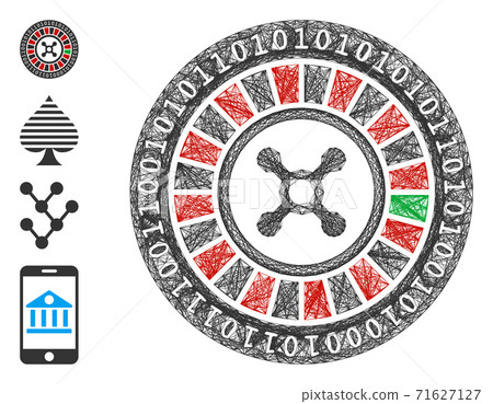 Linear Digital Casino Roulette Vector Mesh 71627127