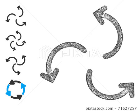 Linear Cyclone Arrows Vector Mesh - Stock Illustration [71627257] - PIXTA