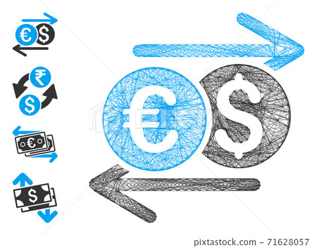 Net Currency Exchange Vector Mesh Net Currency Exchange Vector Mesh 71628057