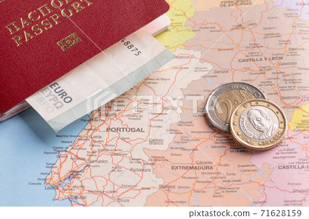 Travel and tourist packages - Russian passport, euro, vacation planning cards Travel and tourist packages - Russian passport, euro, vacation planning cards 71628159