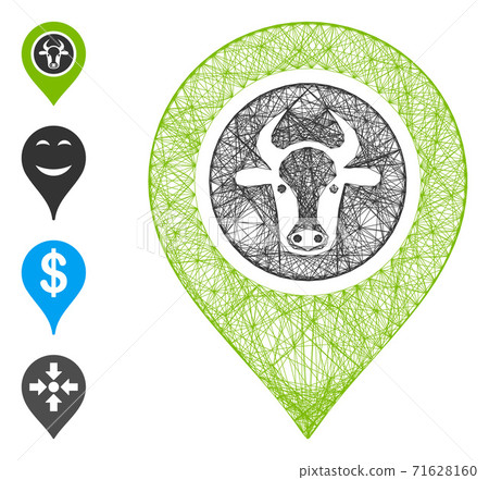 Network Cow Marker Vector Mesh 71628160
