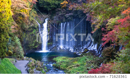 Watch Shiraito Falls and autumn leaves 71628361