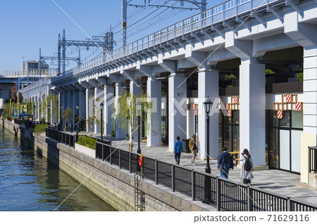 [東京]都市風景東京水町S田川步行 71629116