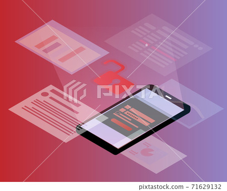 data breach on username and password vector 71629132