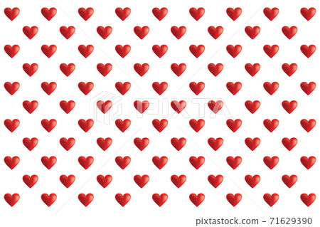 Cute love illustration cards with hearts lined up Cute love illustration cards with hearts lined up 71629390