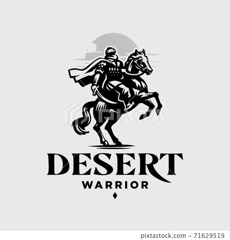 Male warrior on the horse 71629519