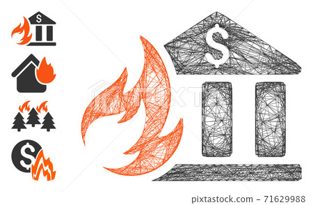 Net Bank Fire Disaster Vector Mesh Net Bank Fire Disaster Vector Mesh 71629988