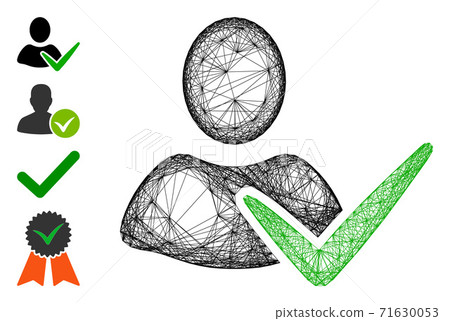 Hatched Approve User Vector Mesh 71630053