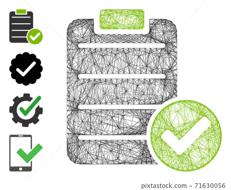 Hatched Approve List Vector Mesh Hatched Approve List Vector Mesh 71630056