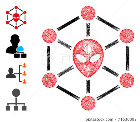 Hatched Alien Network Vector Mesh Hatched Alien Network Vector Mesh 71630092