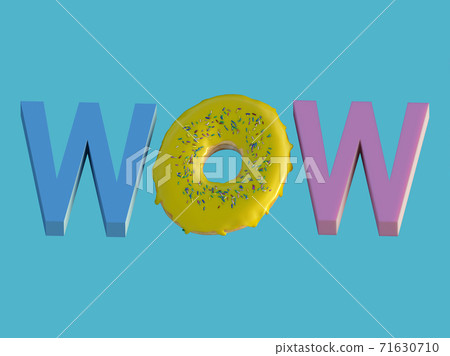 3d wow colored speech text. 3d illustration 3d wow colored speech text. 3d illustration 71630710
