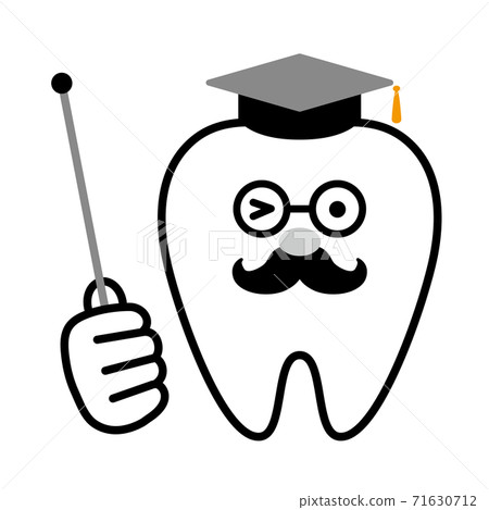 牙科博士用指針解釋(擬人化的牙齒字符) 牙科博士用指針解釋(擬人化的牙齒字符) 71630712