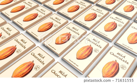 Chocolate bar mild large amount white background 71631555
