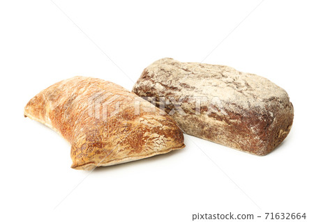 Fresh baked bread isolated on white background 71632664