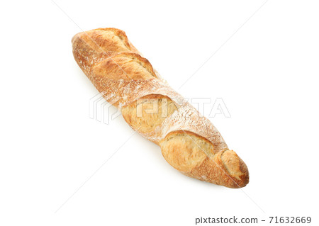 Fresh baked baguette isolated on white background Fresh baked baguette isolated on white background 71632669