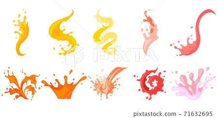 Colourful row with splash isolated on white background Colourful row with splash isolated on white background 71632695