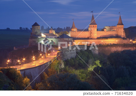 Old fortress with illumination 71634020