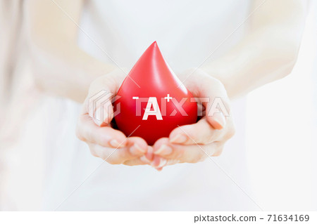 Hands holding a red blood 71634169