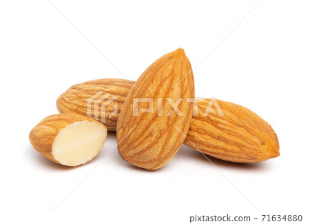 Almonds isolated on white background 71634880