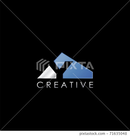 Y Letter Negative Space Logo, Creative... - Stock Illustration ...