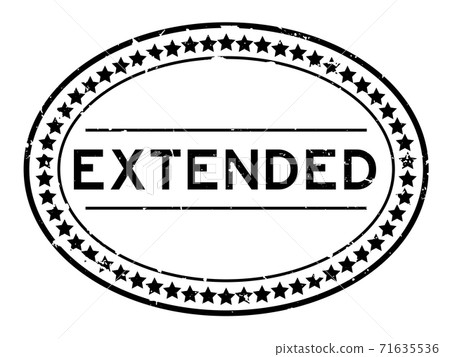 Grunge black extended word oval rubber seal stamp on white background Grunge black extended word oval rubber seal stamp on white background 71635536