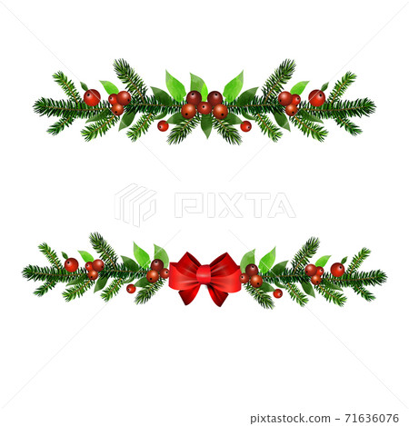 Christmas Holly brunches decoration vector Christmas Holly brunches decoration vector 71636076