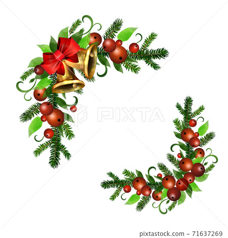Christmas Holly brunches decoration vector Christmas Holly brunches decoration vector 71637269