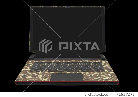 3d rendering of modern gaming laptop with rgb lights isolated on black 3d rendering of modern gaming laptop with rgb lights isolated on black 71637275