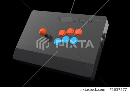 Vintage arcade stick with joystick and tournament-grade buttons Vintage arcade stick with joystick and tournament-grade buttons 71637277