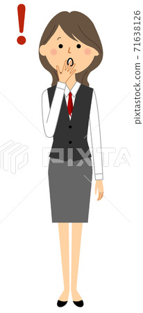 Surprised woman in uniform Surprised woman in uniform 71638126