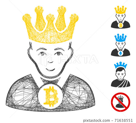 Hatched Bitcoin King Vector Mesh Hatched Bitcoin King Vector Mesh 71638551