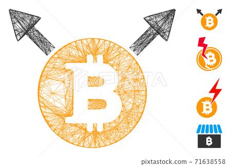 Net Bitcoin Fork Vector Mesh 71638558