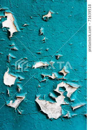 Colored concrete background with peeling old paint 71639518