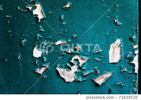 Colored concrete background with peeling old paint 71639520
