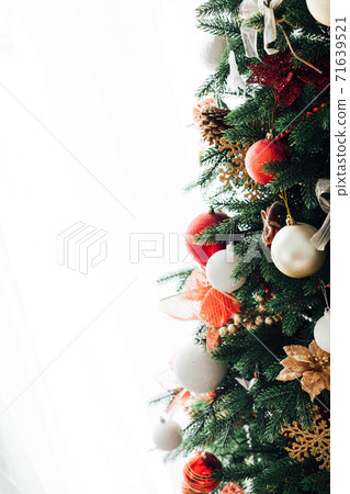 Christmas decor home Christmas tree with gifts for the new year Christmas decor home Christmas tree with gifts for the new year 71639521