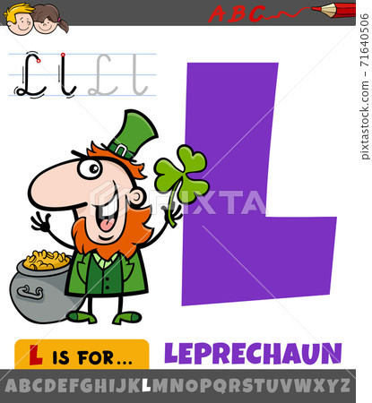 letter L from alphabet with cartoon leprechaun... - Stock Illustration  [71640506] - PIXTA