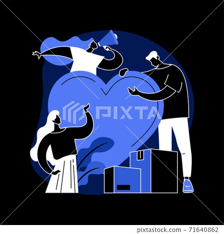 Volunteering abstract concept vector illustration. Volunteering abstract concept vector illustration. 71640862