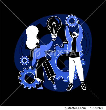 Teamwork power abstract concept vector illustration. 71640921