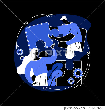 Collaboration abstract concept vector illustration. 71640922
