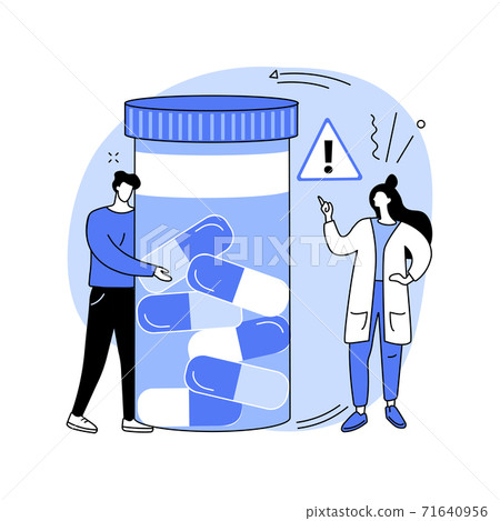 Prescription drug abuse abstract concept vector illustration. 71640956