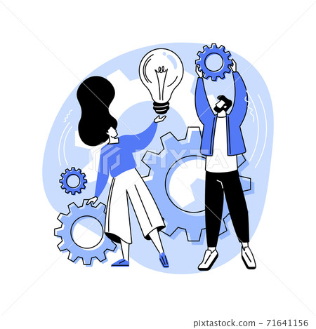 Teamwork power abstract concept vector illustration. 71641156