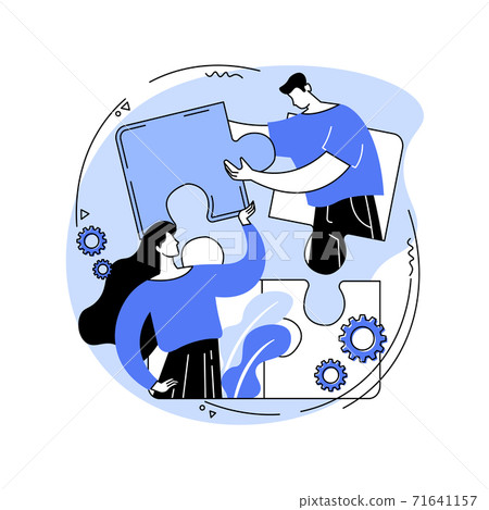 Collaboration abstract concept vector illustration. 71641157