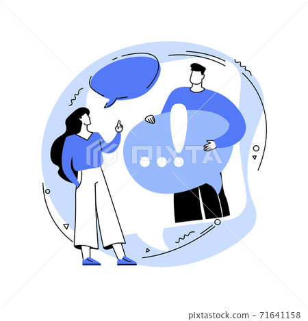 Discussion abstract concept vector illustration. 71641158