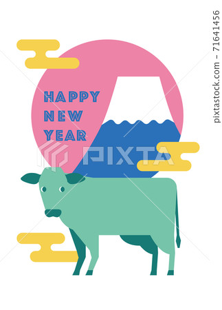 新年賀卡與牛圖2 71641456
