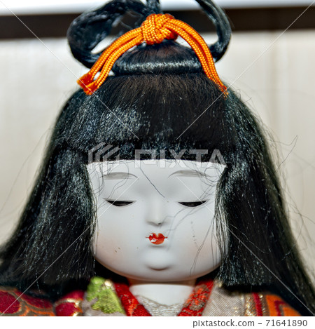 Traditional Japanese doll facial expression 71641890