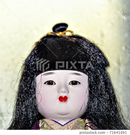 Traditional Japanese doll facial expression 71641891