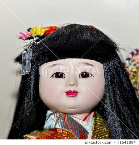 Traditional Japanese doll facial expression 71641894