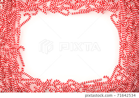 candy canes Christmas background with isolated white background, 3d render candy canes Christmas background with isolated white background, 3d render 71642534